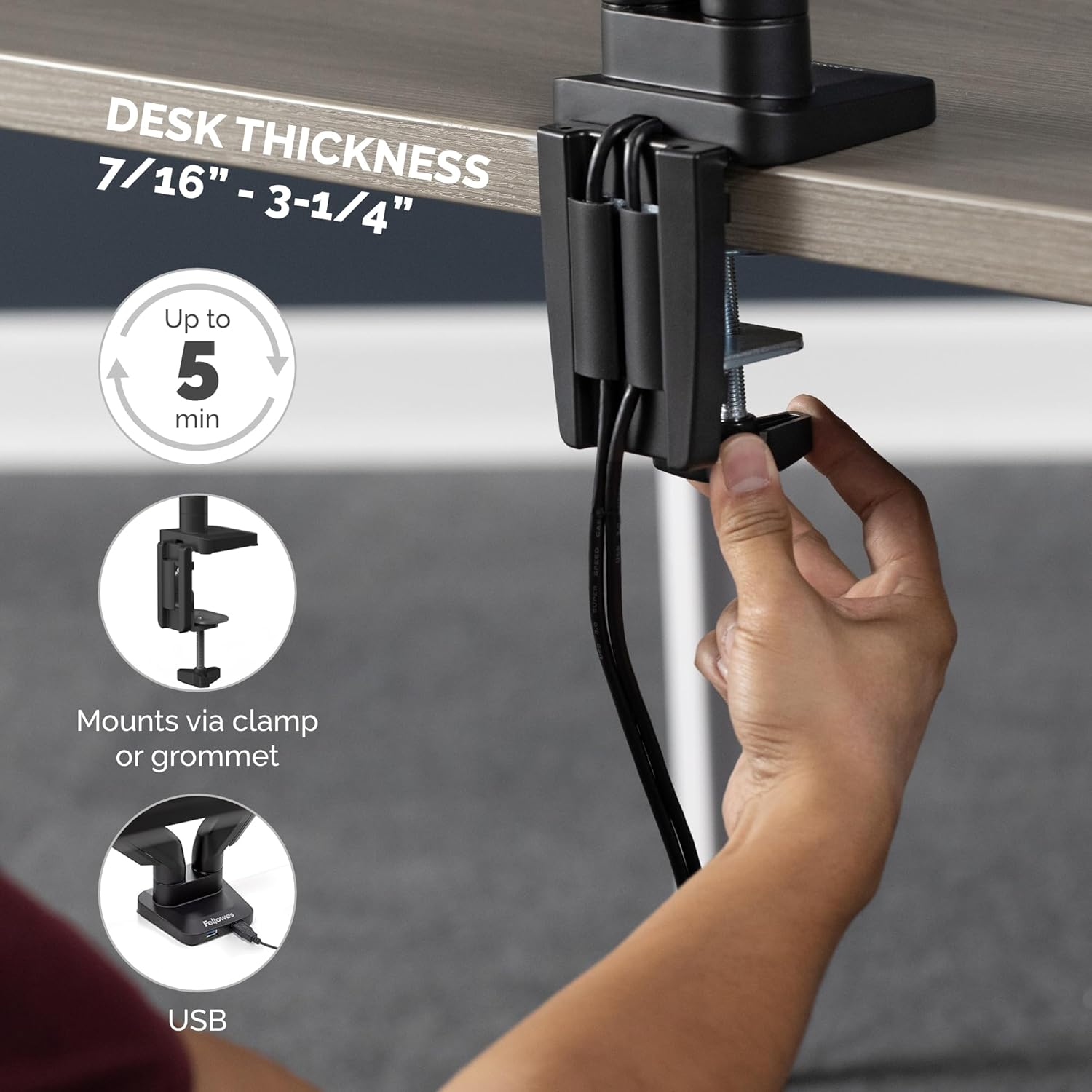 Fellowes Platinum Series Dual Monitor ARM Black