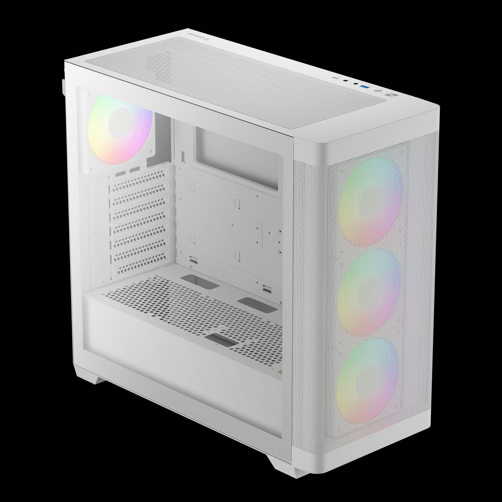 GAMDIAS ATHENA M3 ARGB Mid Tower Gaming Case - White