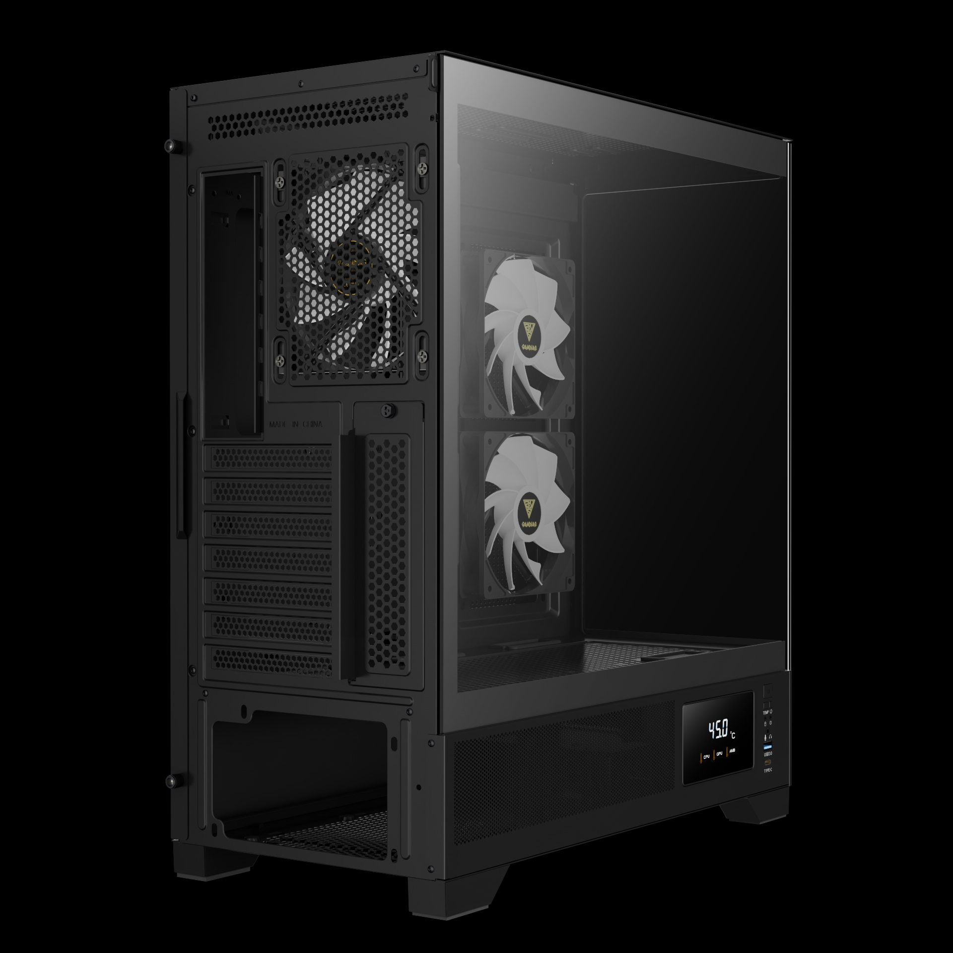 GAMDIAS ATLAS M1 ARGB Mid Tower Gaming Case - Black