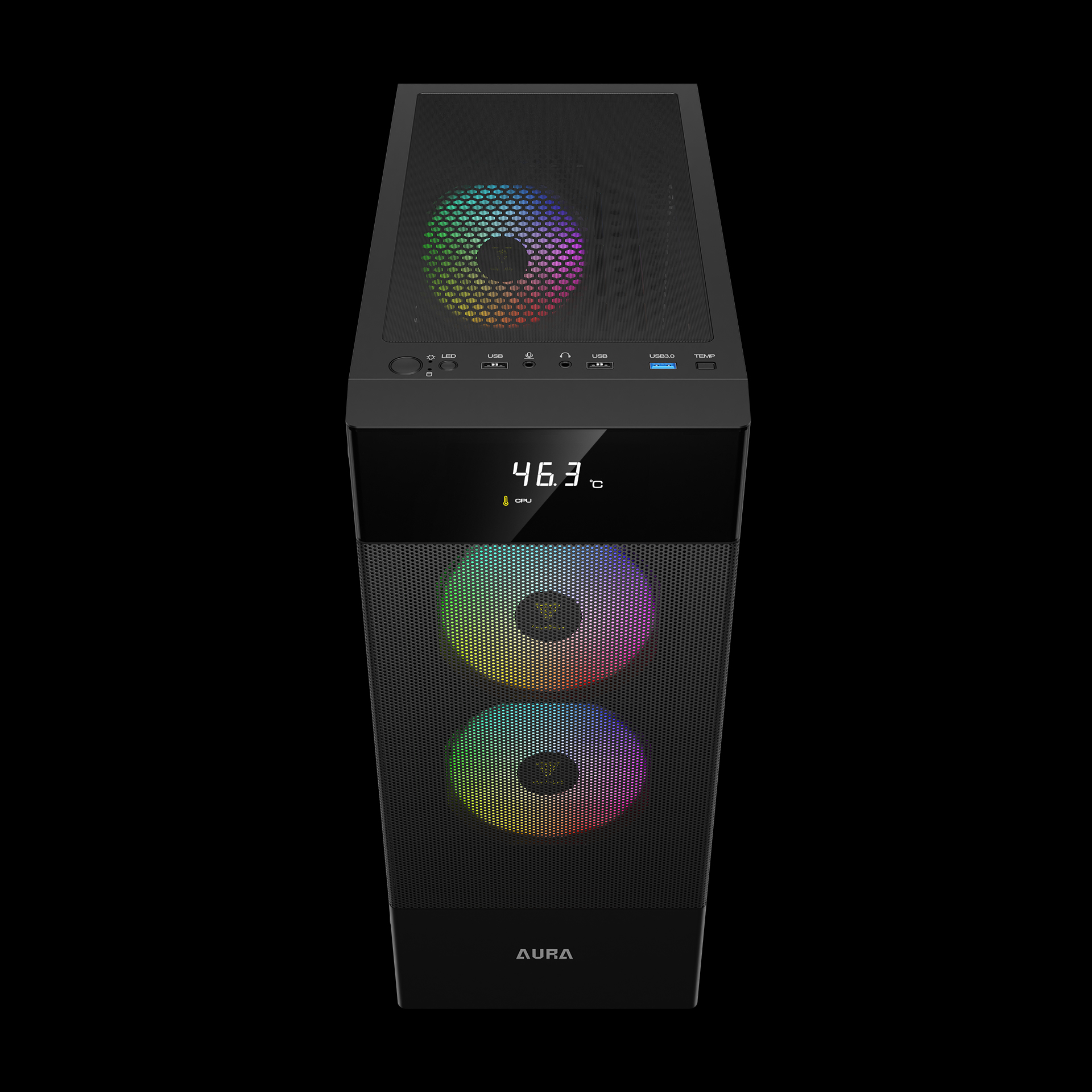 GAMDIAS AURA GC5 ELITE ARGB Mid Tower Gaming Case - Black