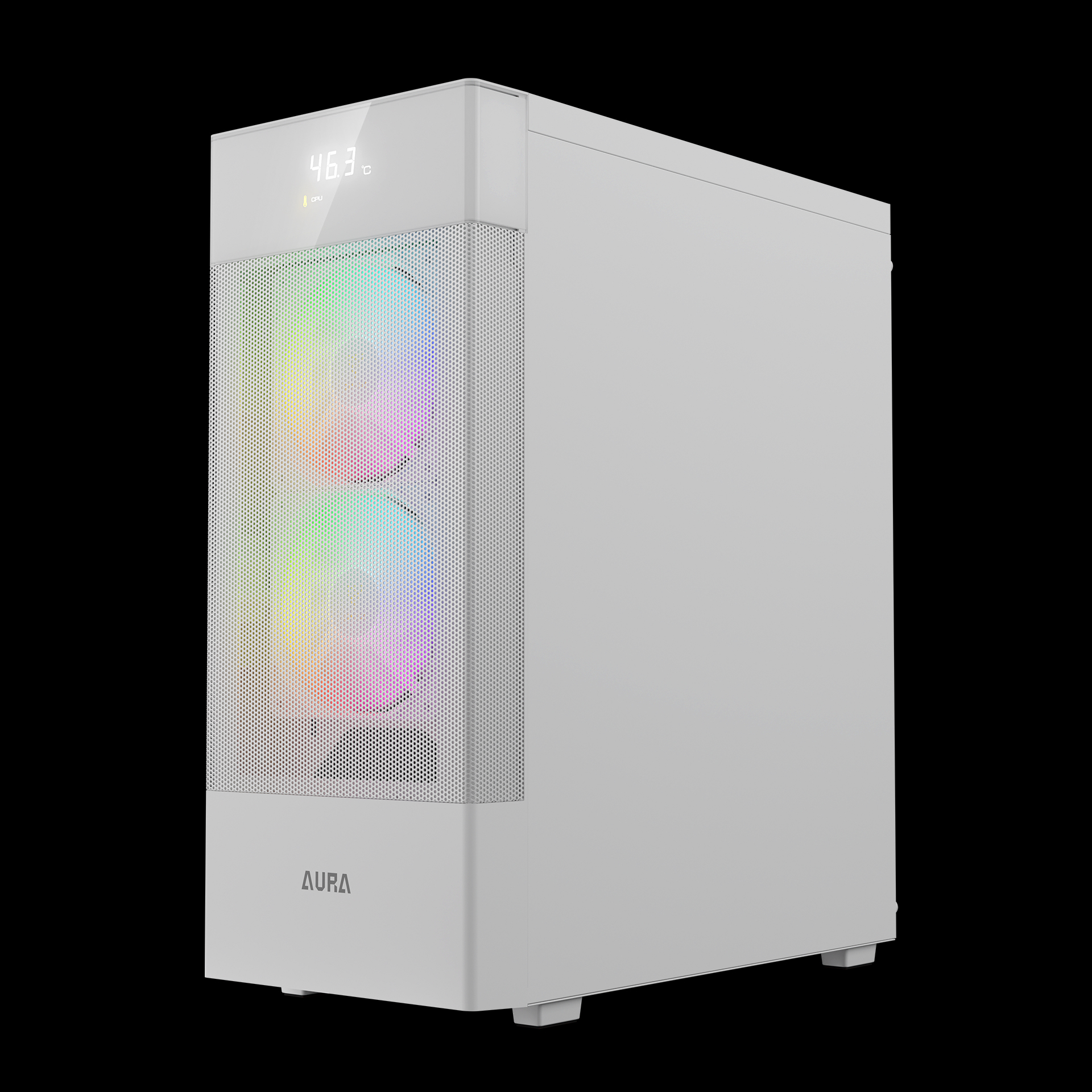 GAMDIAS AURA GC5 ELITE ARGB Mid Tower Gaming Case - White