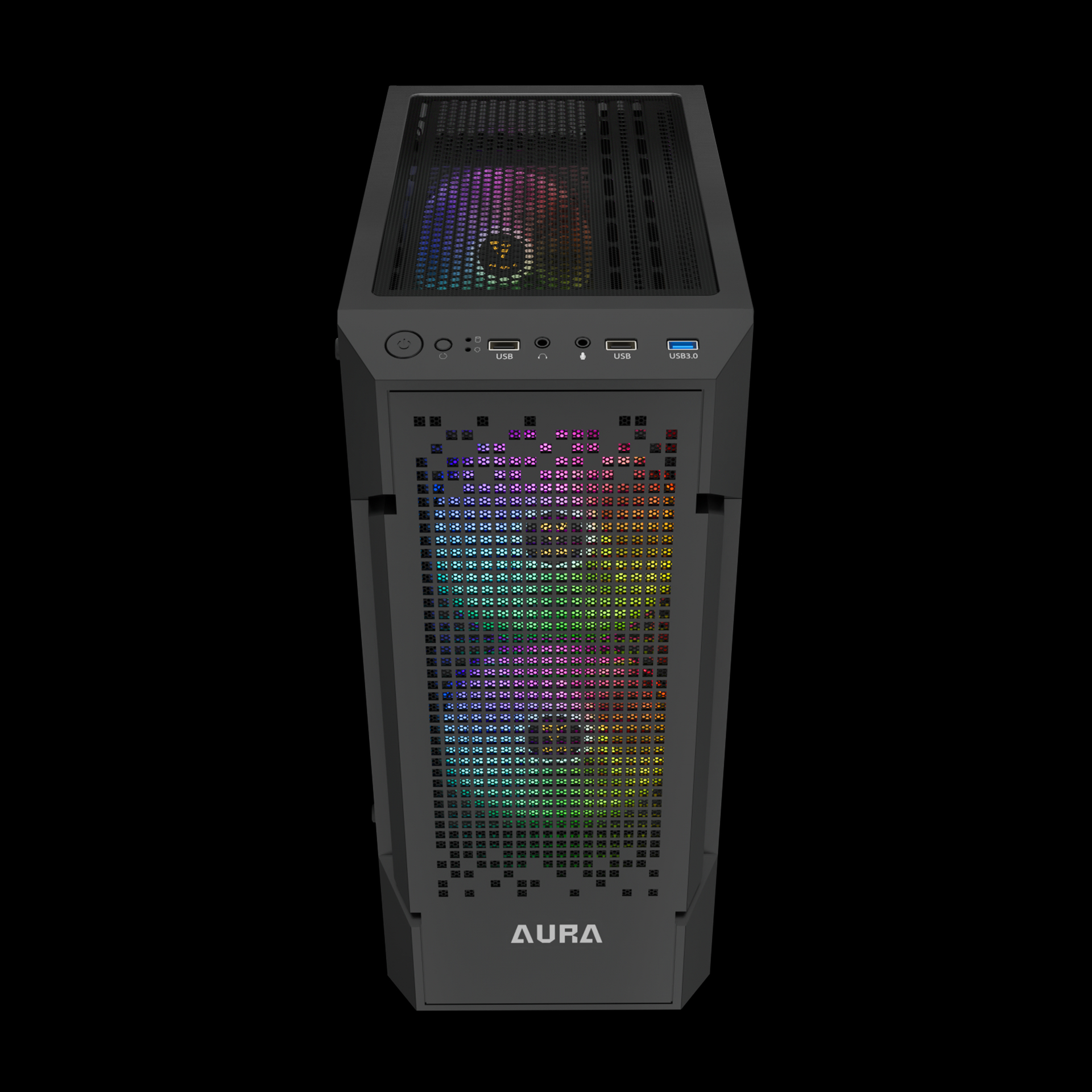 GAMDIAS AURA GC7 ARGB Mid Tower Gaming Case - Black