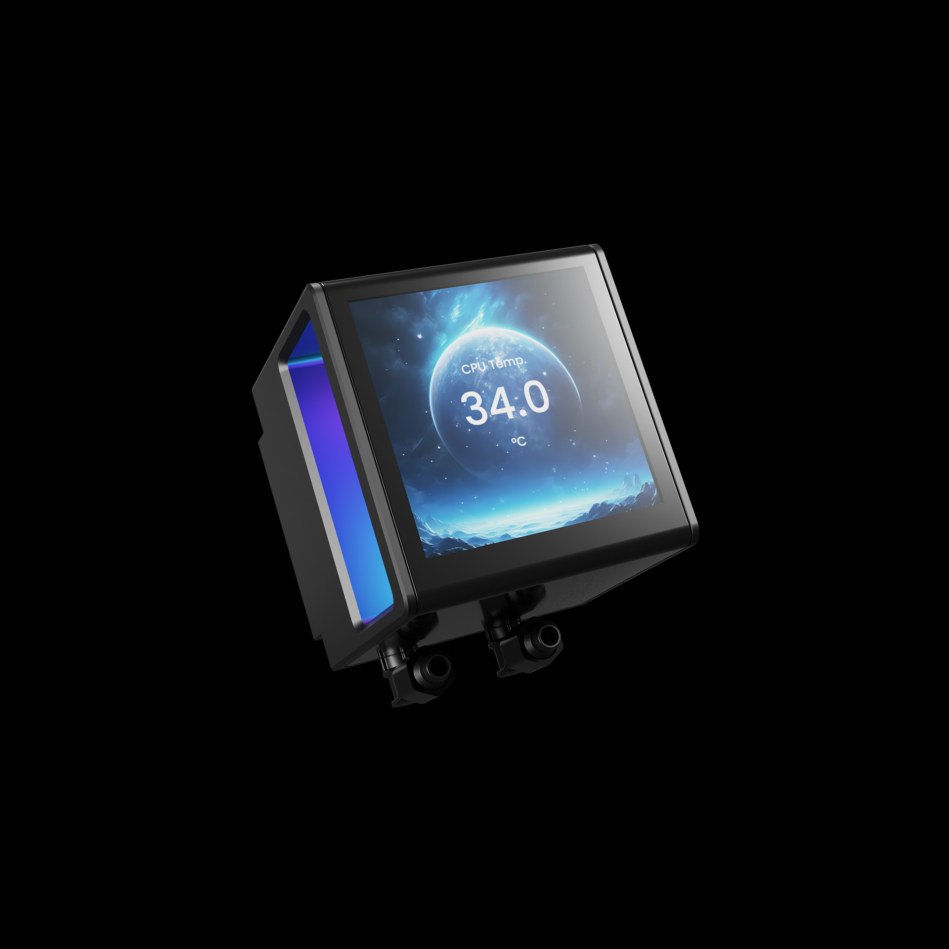 GAMDIAS CHIONE P5-360 ARGB Liquid Cooler with IPS LCD Display - Black
