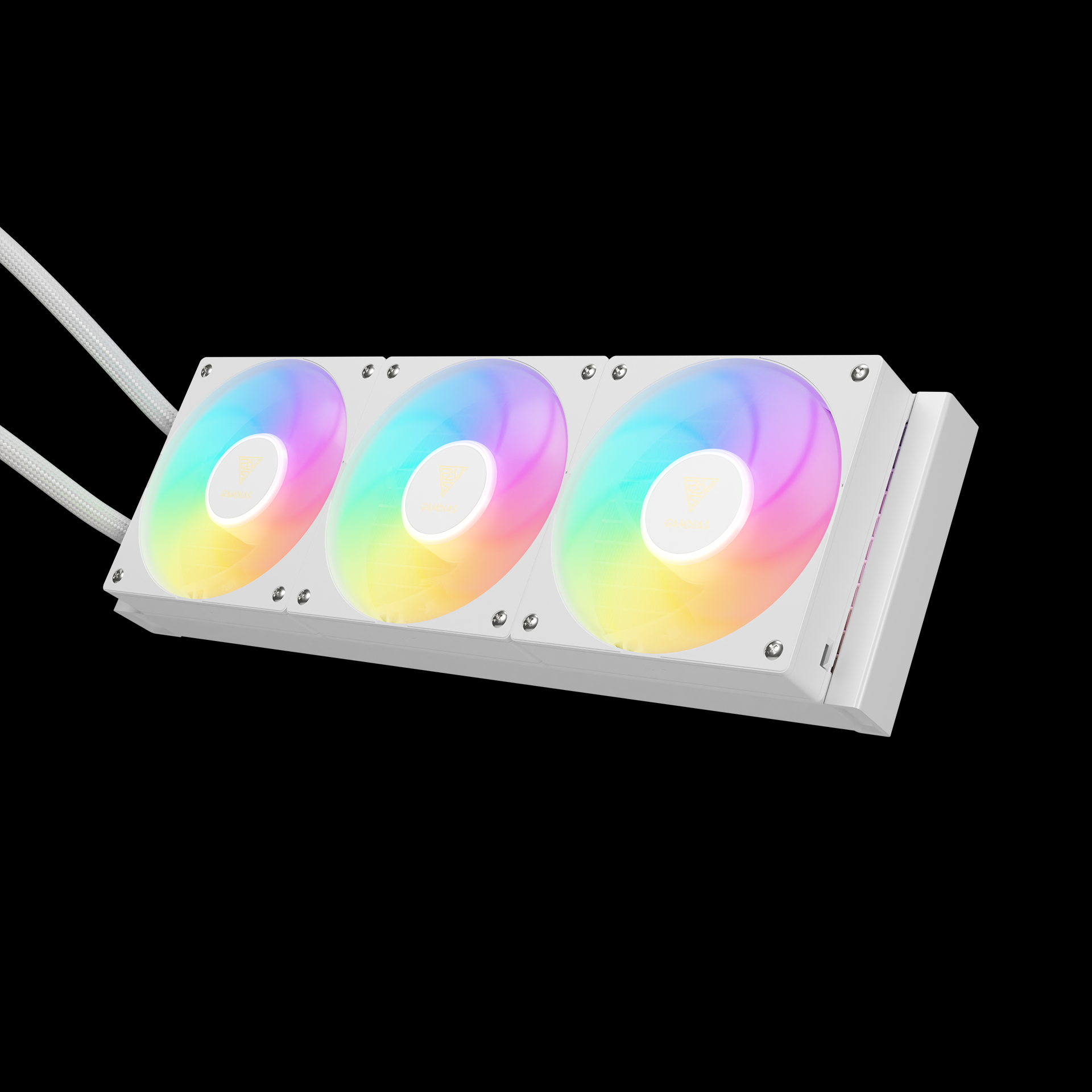 GAMDIAS CHIONE P5-360 ARGB Liquid Cooler with IPS LCD Display - White