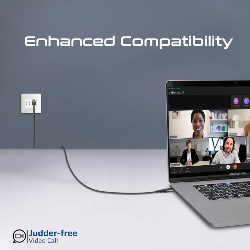 Promate Clink-RJ45 Ultra-Fast Ethernet to USB-C Adapter Cable