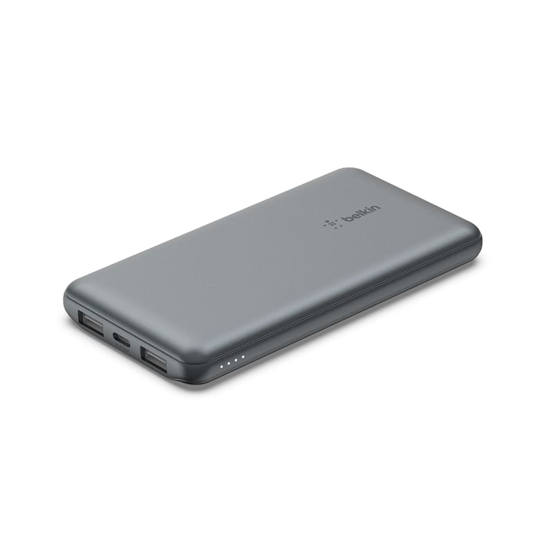Belkin Portable Charger, USB-C Power Bank 10000mAh - Grey