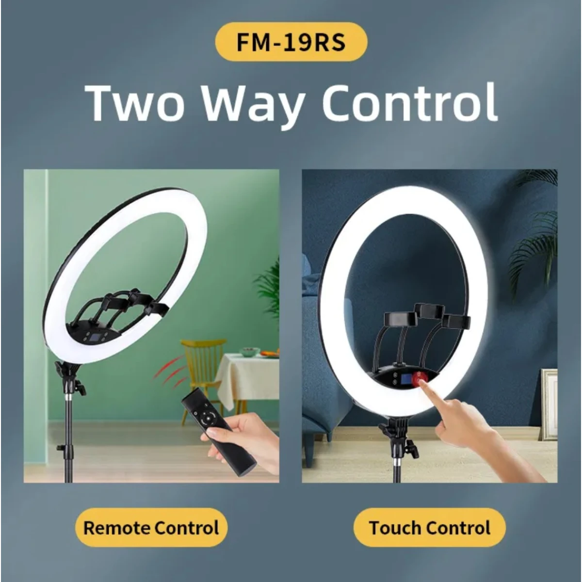 Jmary FM-19RS 19 Inch LED 60W Selfie Ring Light LCD Display