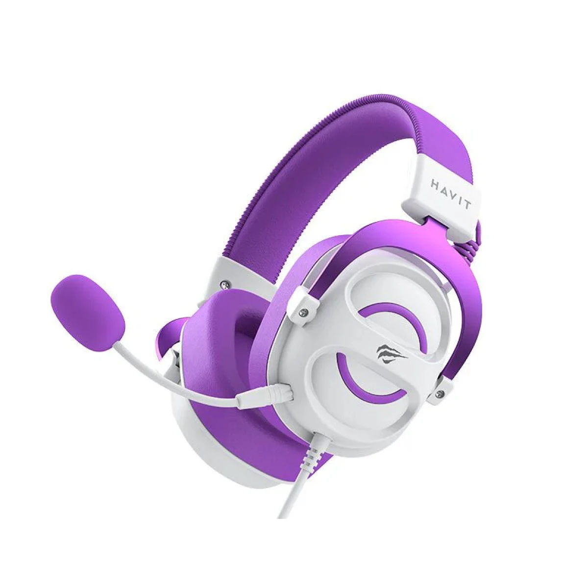 HAVIT H2002E Gaming Headset with 3.5mm Jack - White/Purple