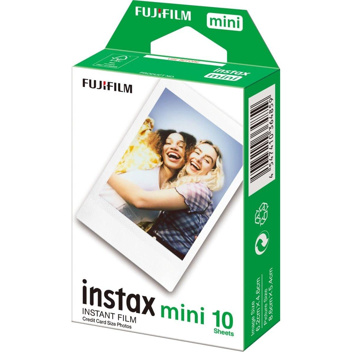Fujifilm Instax Mini Instant Film Single Pack (White)- 10 Sheet