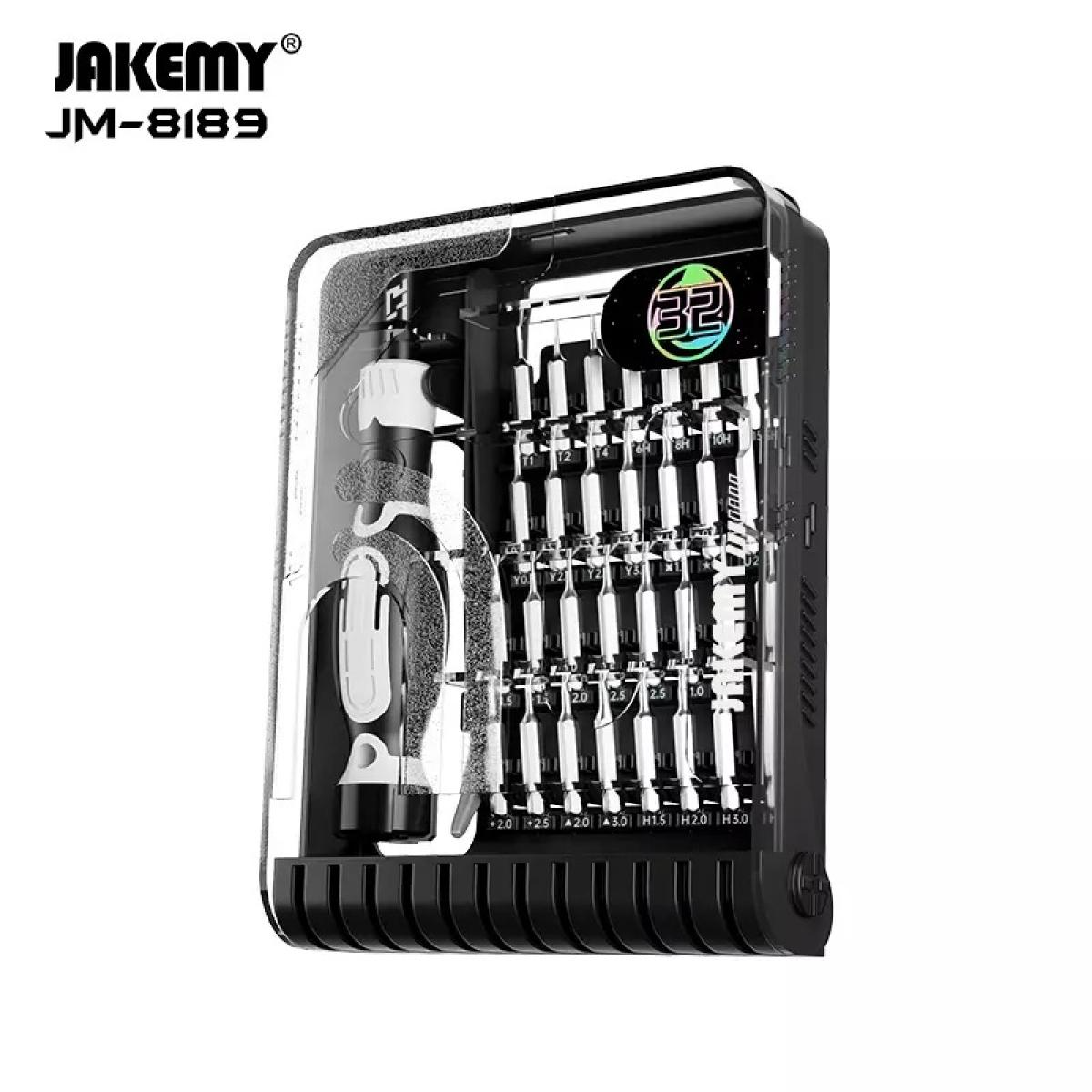 JAKEMY JM-8189A 32 in 1 Precision screwdriver set with tweezers