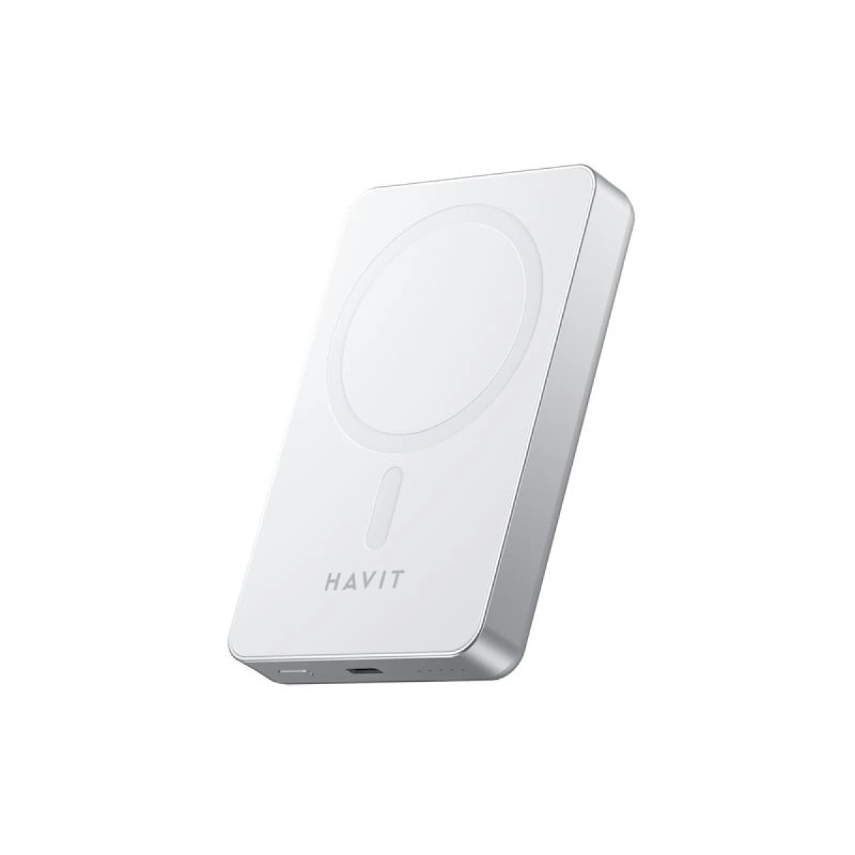 HAVIT PB5216 5000mAh Magnetic Wireless Power Bank – White