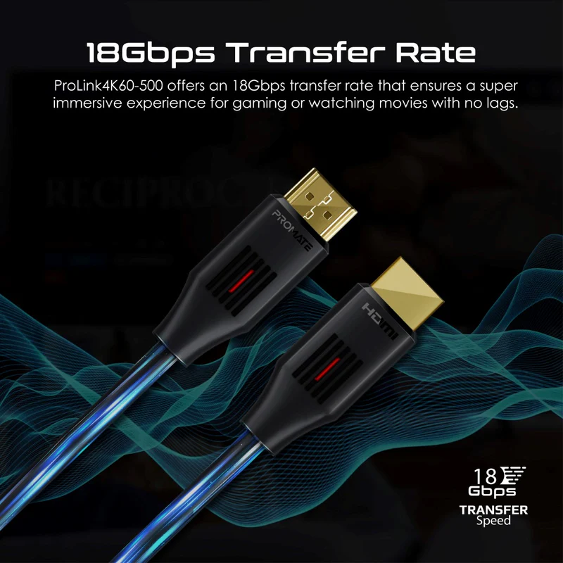 Promate ProLink4K60-500 HDMI 2.0 Cable 4K@60Hz