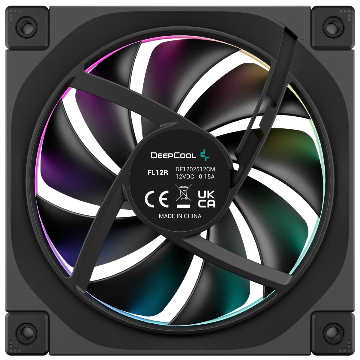 DeepCool FL12R Reversed Fan Blade 120mm Case Fans - Black