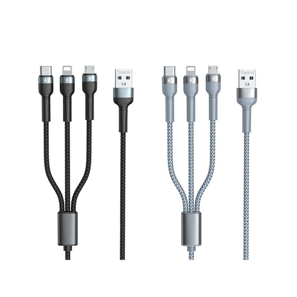 Remax RC-124TH 1.2M 2A 3 IN 1 Charger Cable