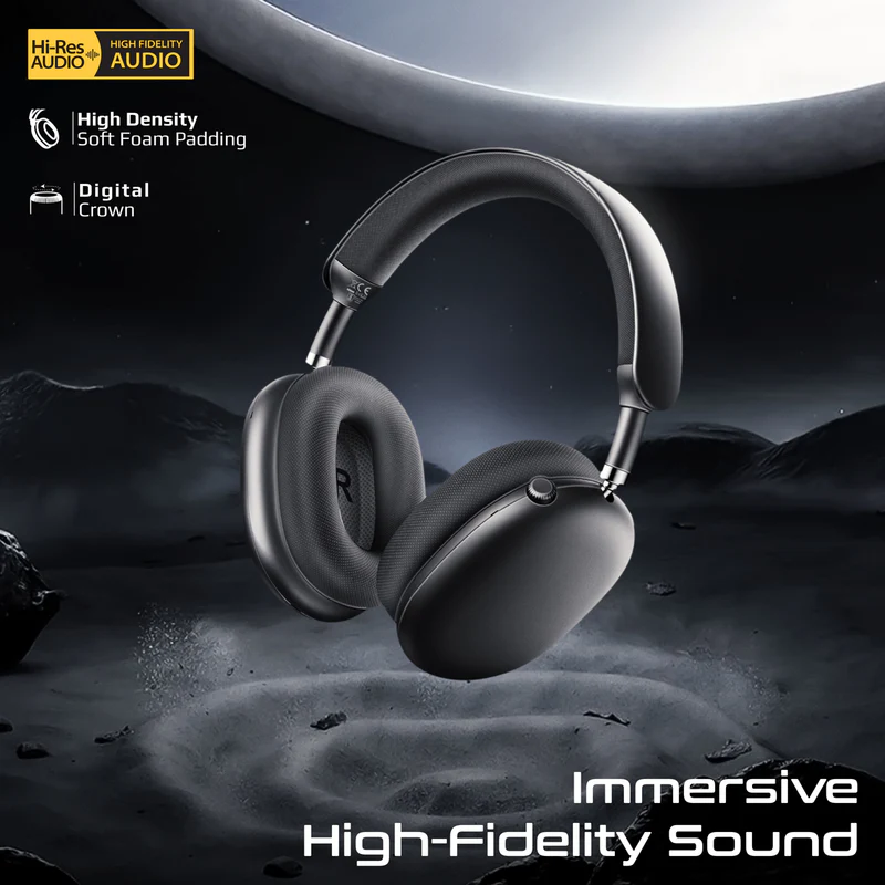 Promate Serene High-Definition Hybrid ANC Headphones with 360° Spatial Audio