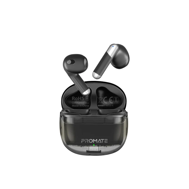 Promate TransPods True Wireless Earbuds - Black