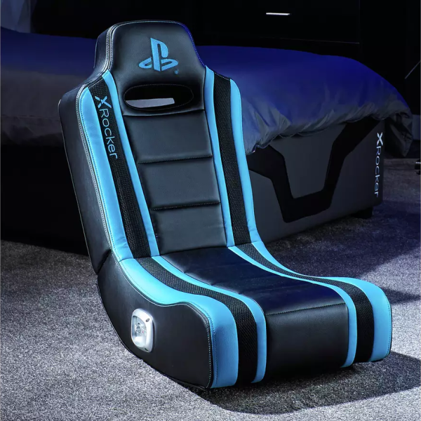 X Rocker PlayStation Geist 2.0 Floor Gaming Chair Blue/Black
