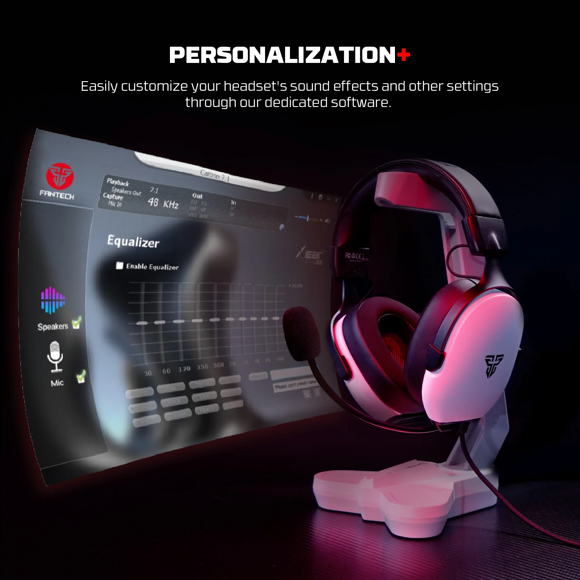 Fantech HG30 Carbon 7.1 White Wired Headset