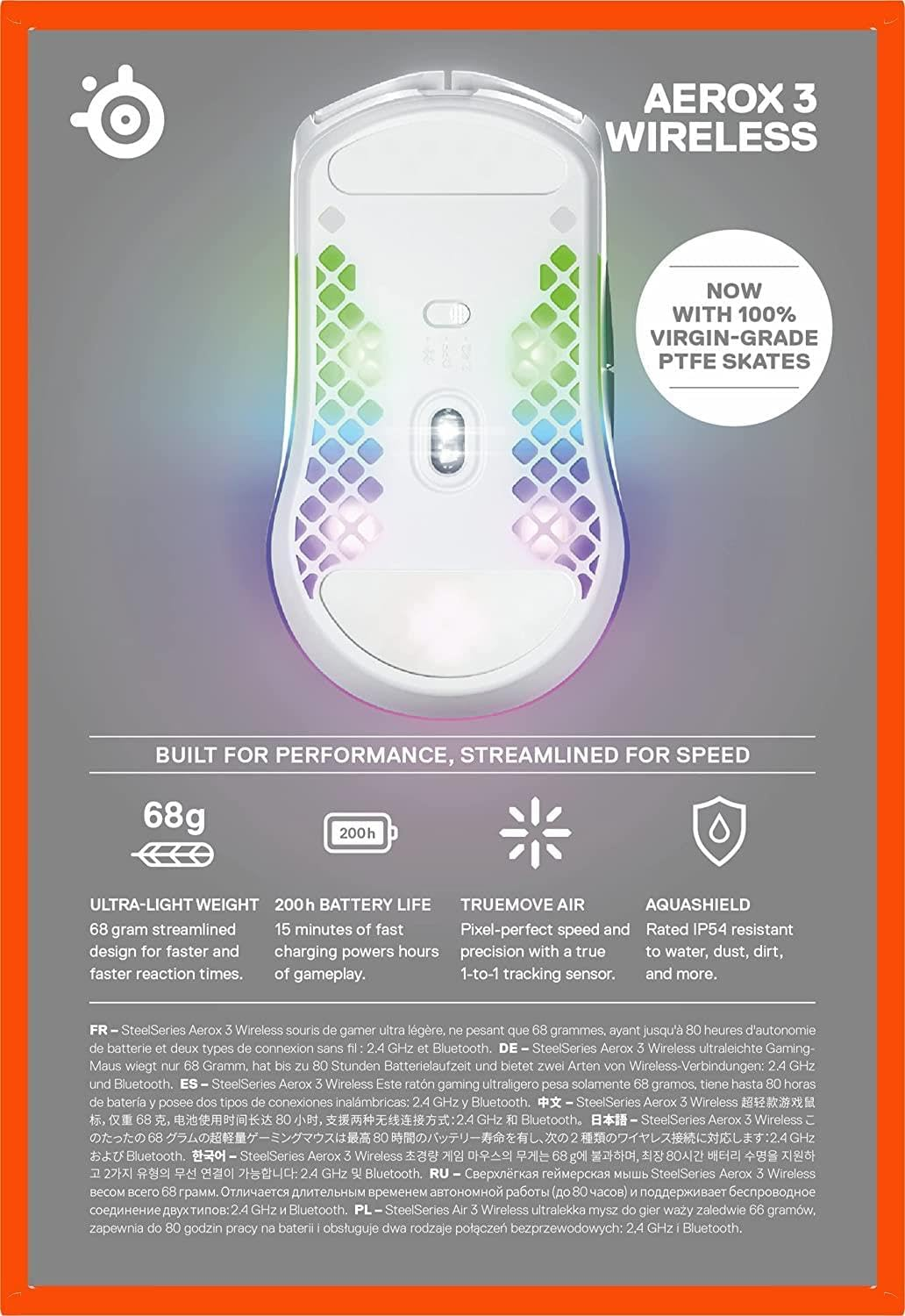 SteelSeries Aerox 3 Wireless - Super Light Gaming Mouse