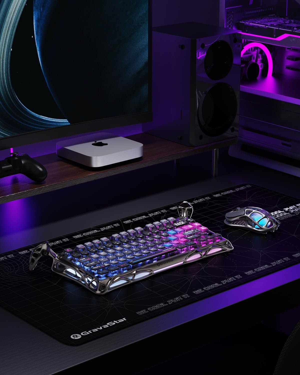 GravaStar Mercury K1 Pro 75% Wireless Mechanical Gaming Keyboard Special Edition - Cyberpunk