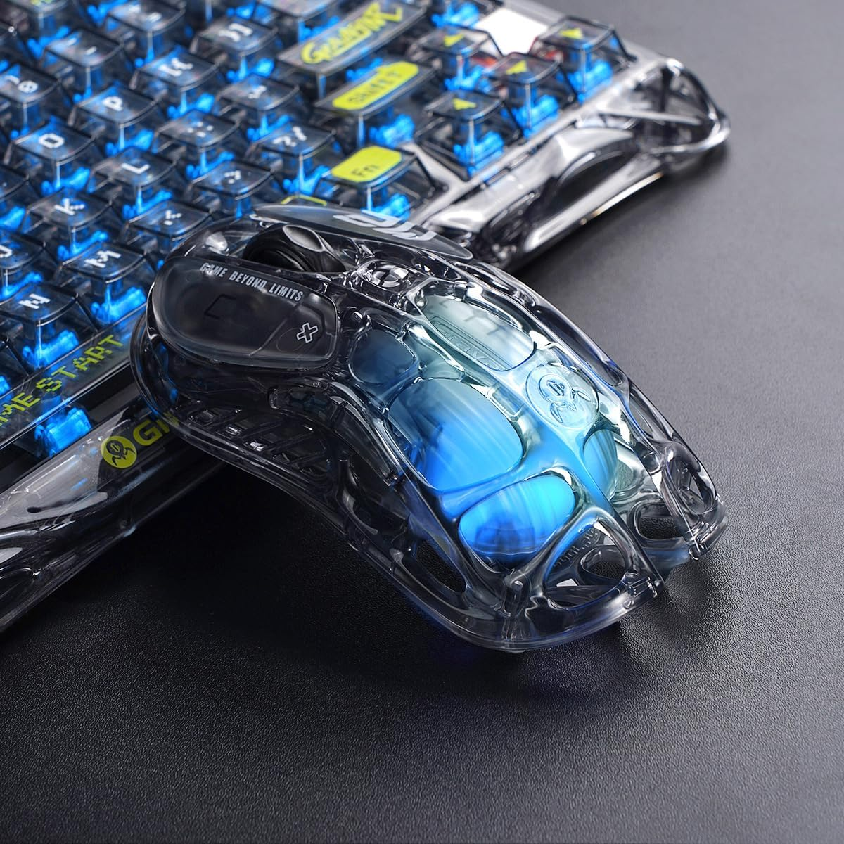 GravaStar Mercury M2 Wireless Gaming Mouse - Transparent Black