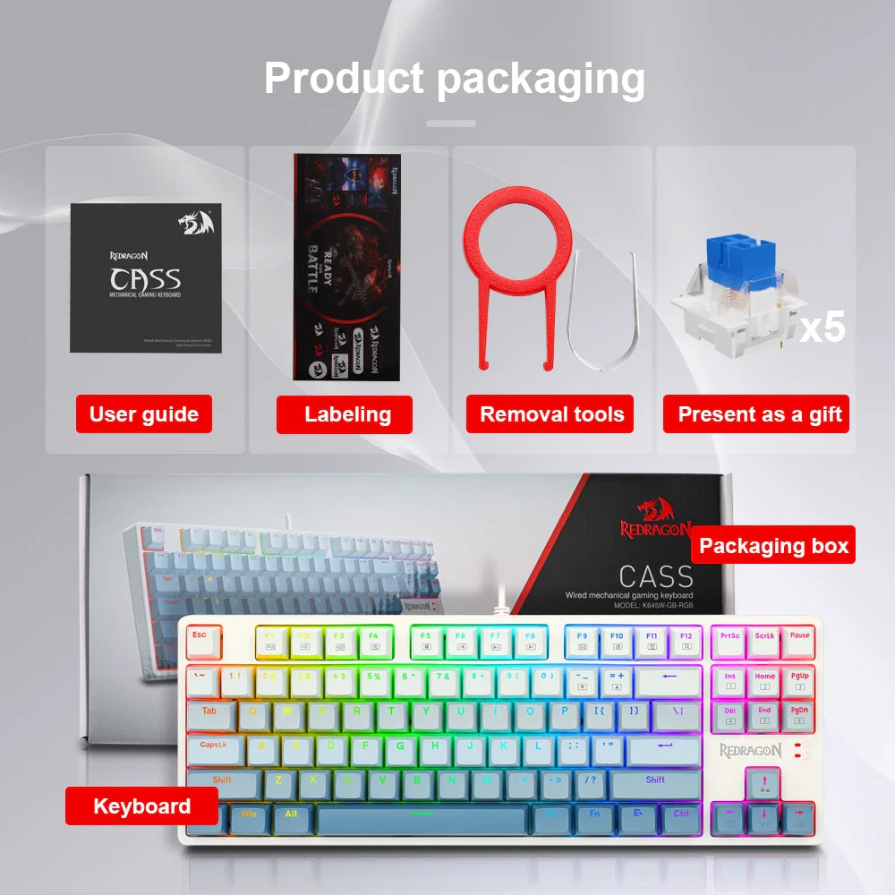 REDRAGON K645W 87 Key RGB Mechanical Gaming Keyboard