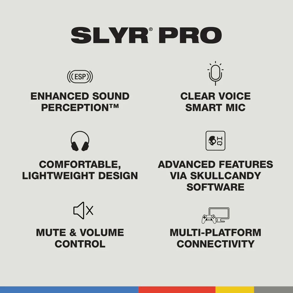 Skullcandy SLYR Pro Wired Lightweight Gaming Headphone