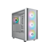 Cooler Master MASTERBOX 600 ATX ARGB Mid Tower Tempered Glass Gaming Case, Front Performance MESH Panel w/ 4 ARGB Fans -White Cooler Master MASTERBOX 600 ATX ARGB Mid Tower Tempered Glass Gaming Case, Front Performance MESH Panel w/ 4 ARGB Fans -White
