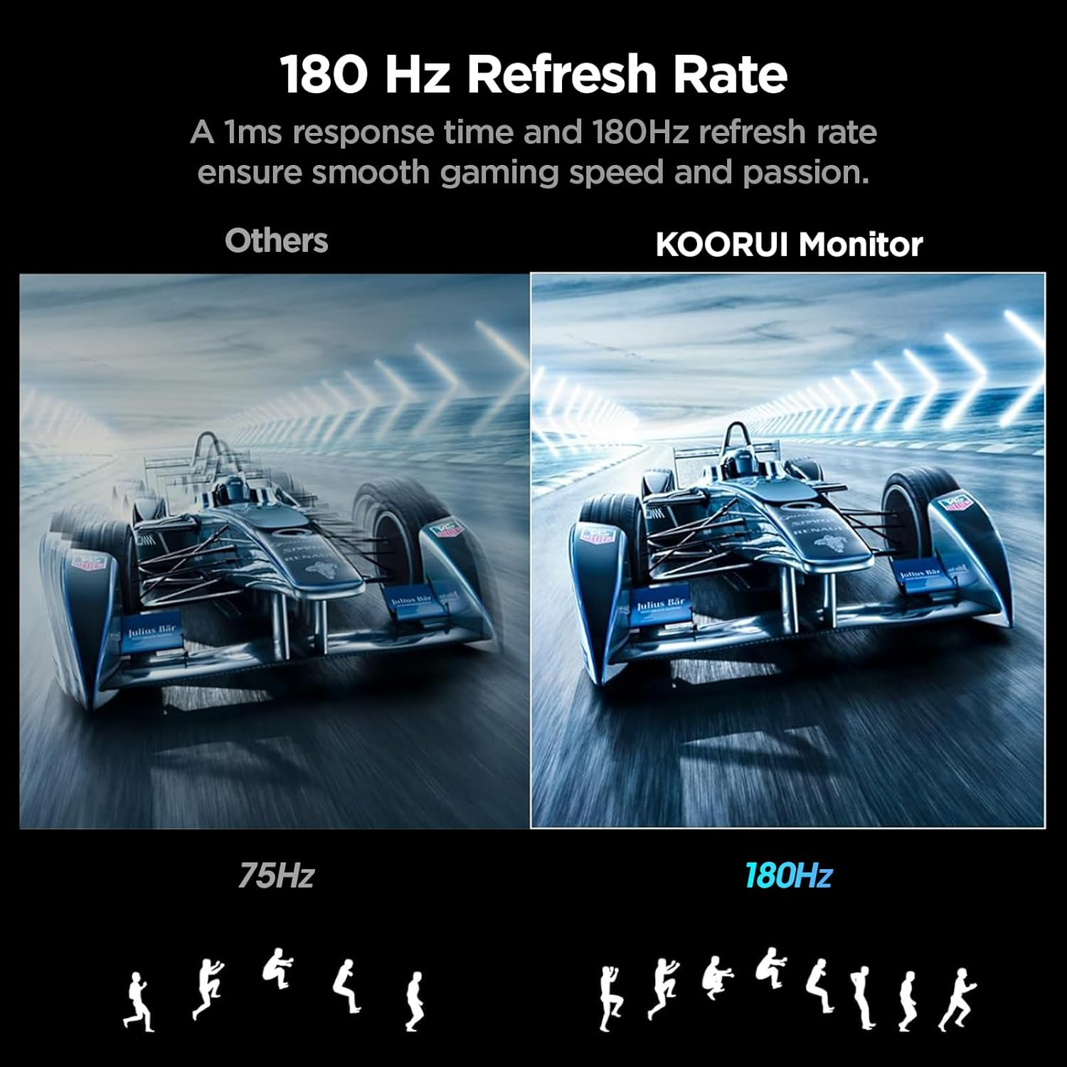 KOORUI 24'' 24E6CA Curved FHD 180Hz Gaming Monitor