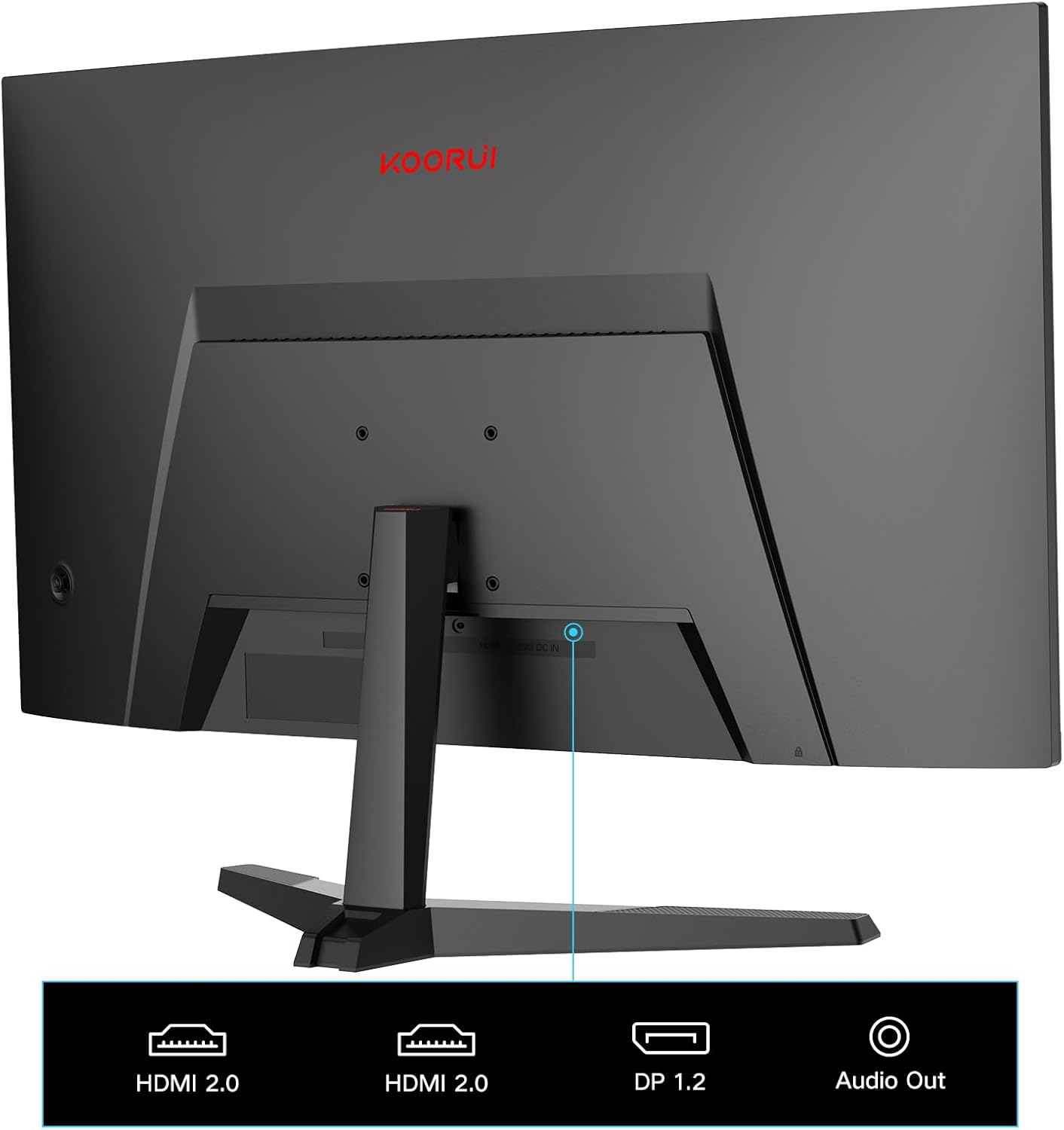 KOORUI 24'' 24E6CA Curved FHD 180Hz Gaming Monitor