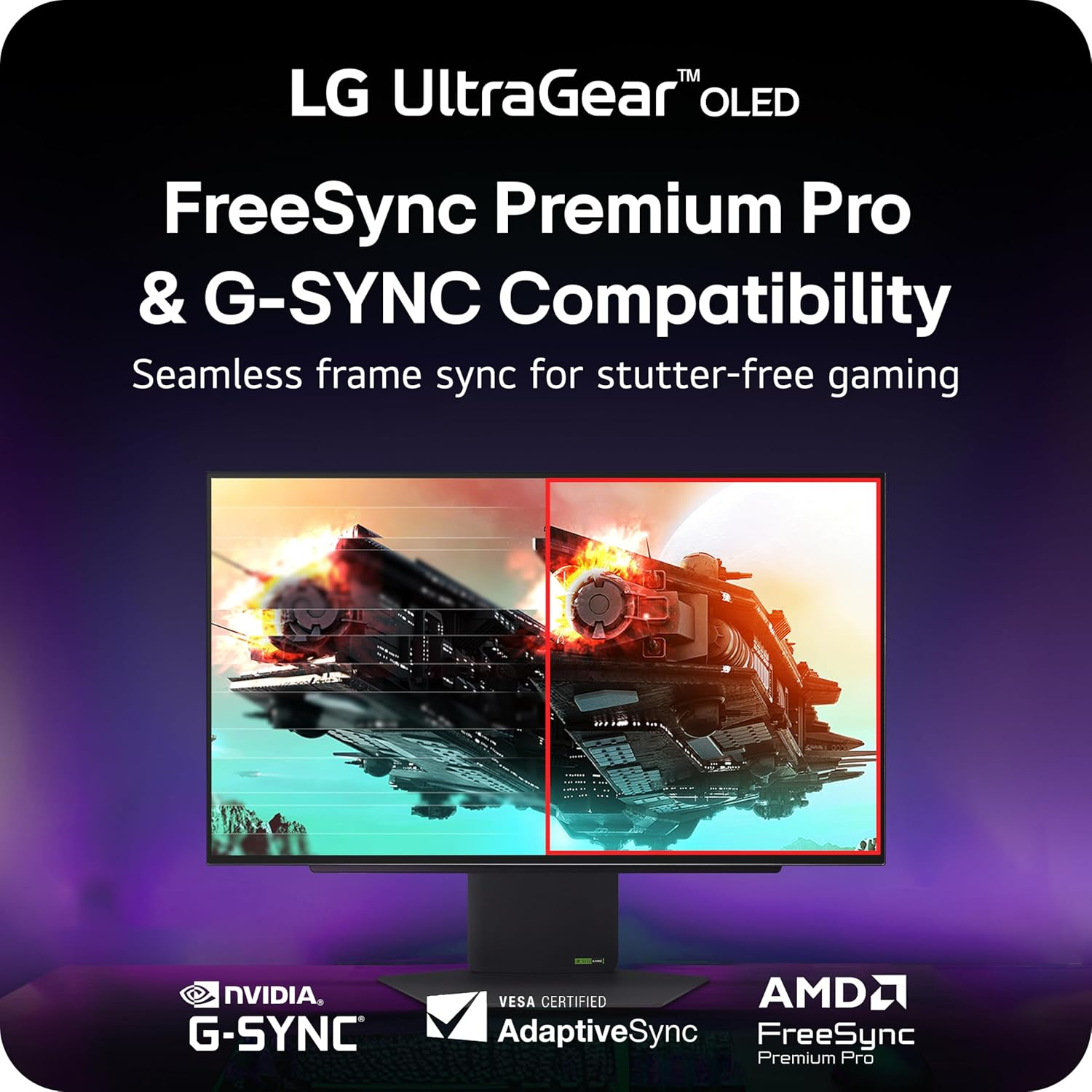 LG 27GX790A-B 27 UltraGear OLED QHD 480Hz DisplayPort 2.1 G-Sync FreeSync Premium Pro