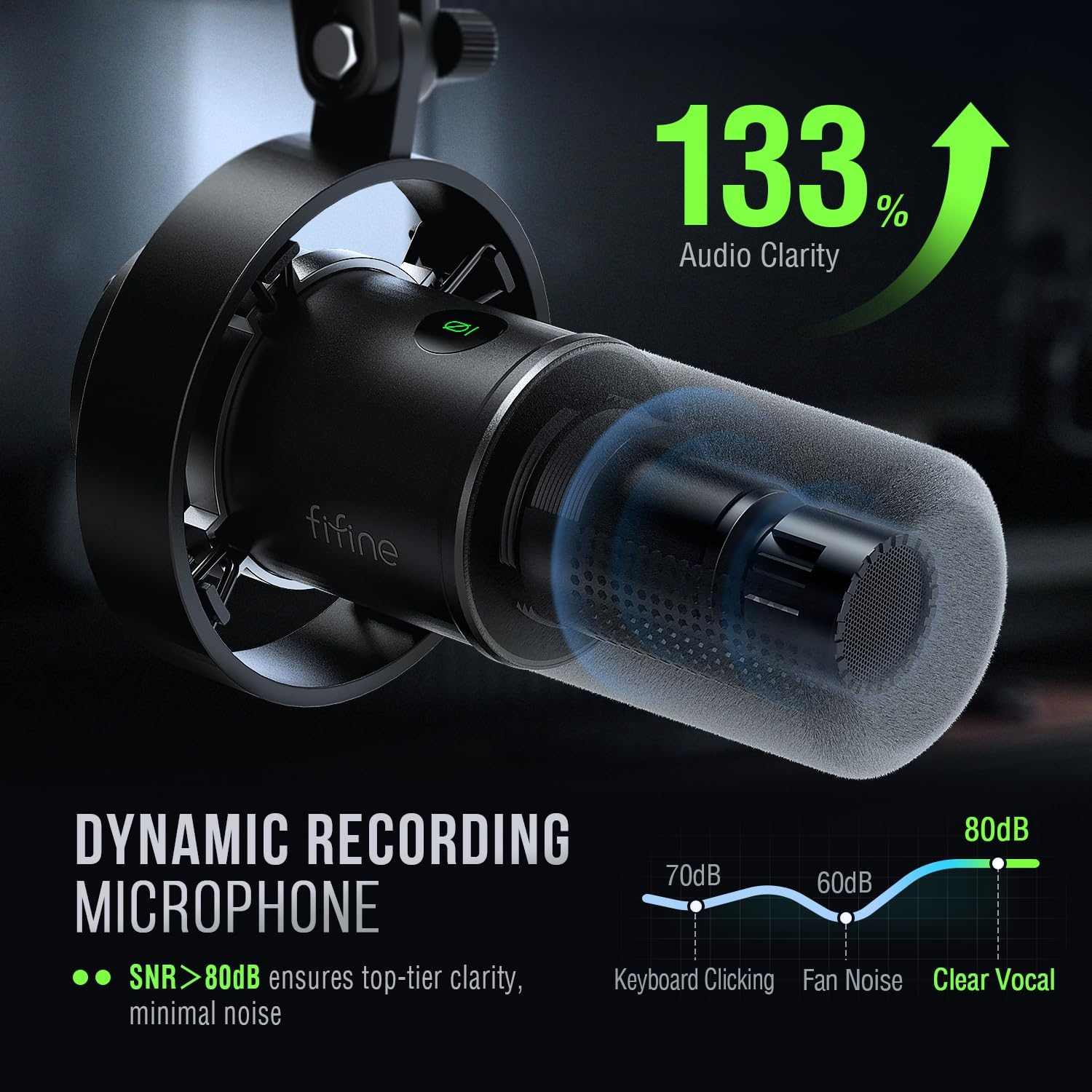 FIFINE K688 XLR USB DYNAMIC PODCAST MICROPHONE