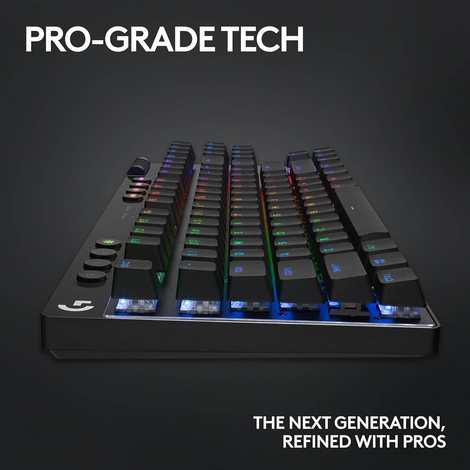 Logitech G PRO X 60 LIGHTSPEED Wireless Ultra Compact TKL 60% Mechanical LIGHTSYNC RGB Dual-Shot PBT Keycaps GX Optical Tactile Switches - Black