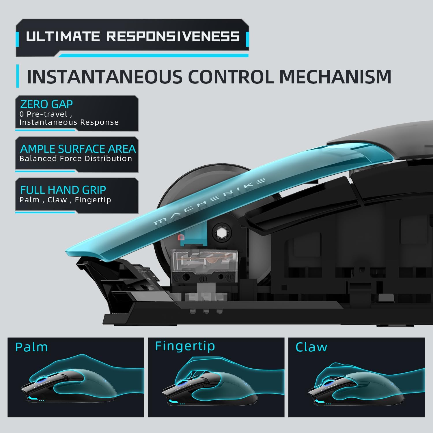 Machenike M7 Pro Wireless Gaming Mouse – Black PAW3104 Sensor Wired/2.4GHz Lightweight Design