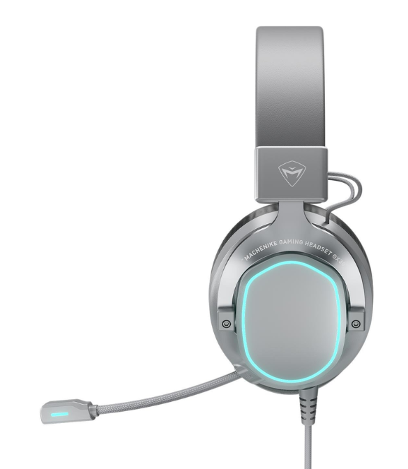 Machenike GX30 E-SPORTS Professional Wired Gaming Headset – 7.1 Surround Sound LED Lighting USB Connection Gray