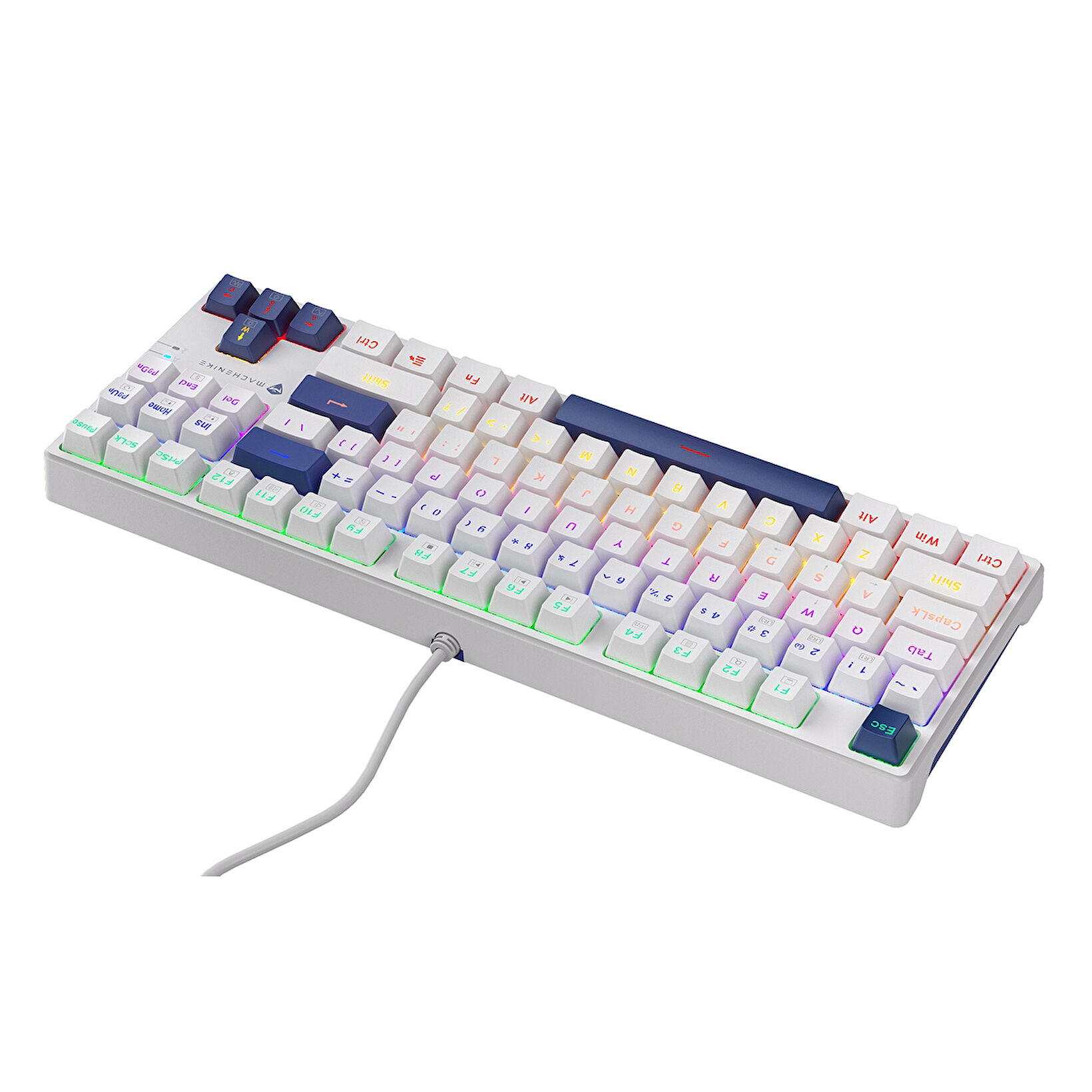 Machenike K500B-B87 Wired Mechanical Keyboard – 87-Key Red Switches Hot-Swappable RGB Backlight