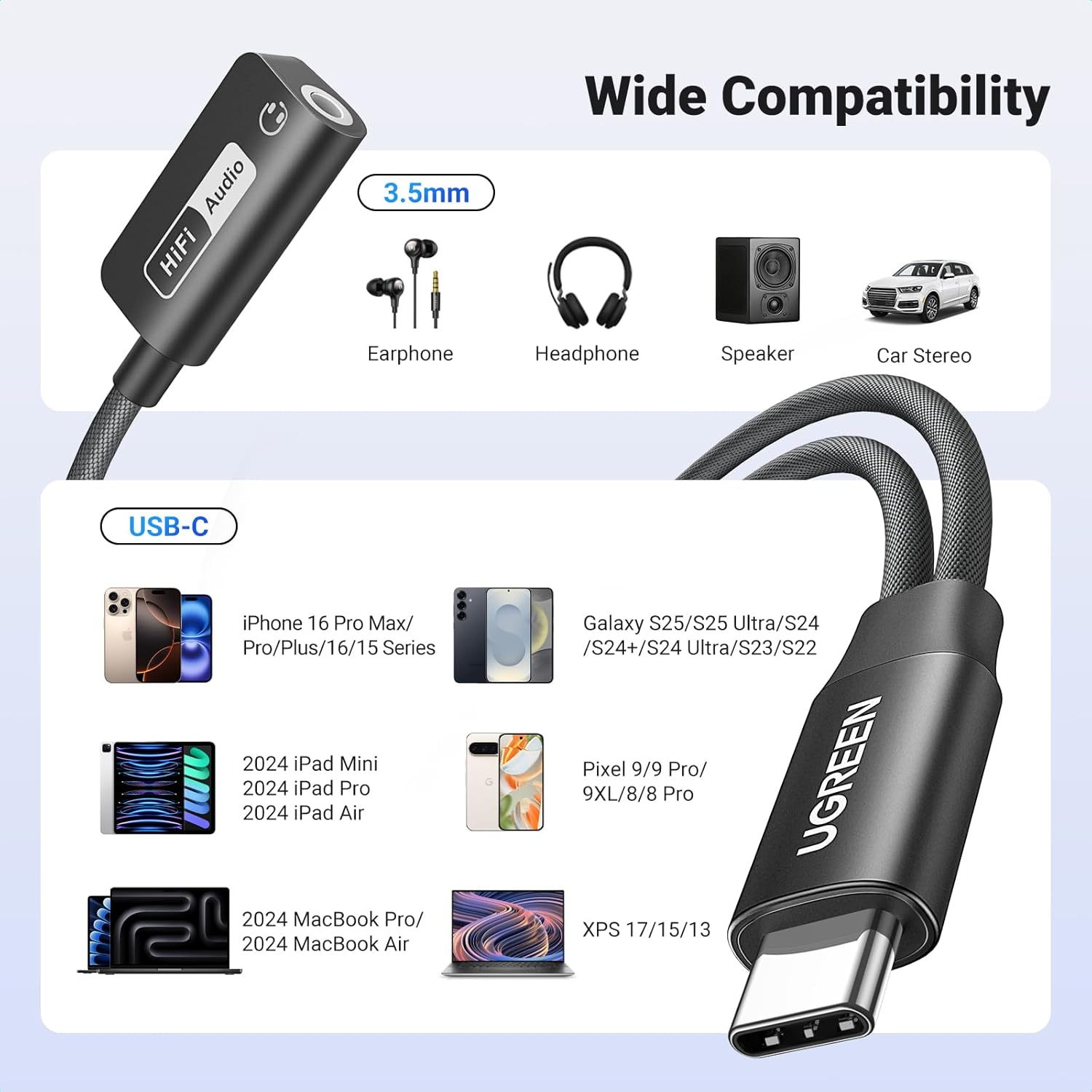 Ugreen 2-in-1 Charge & Audio USB-C Adapter