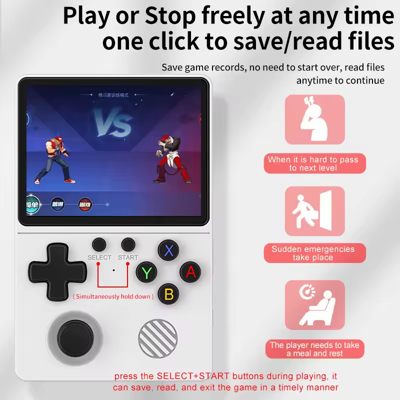 GB350 Handheld Game Player For PS1/GBA Built-in 20000+ Games 3.5Inch IPS Screen Linux System Portable Retro Video Game Console