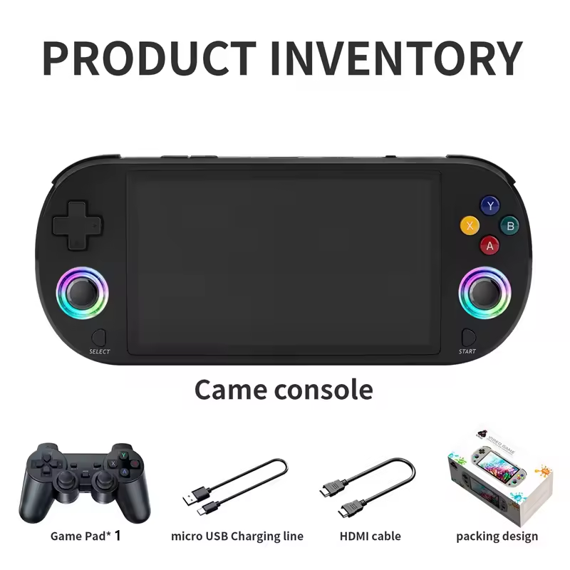 M22 Handheld Game Console 5 inch LCD Screen Retro Video Game Player LINUX System Supports 30 emulators Game Controller Gamepad
