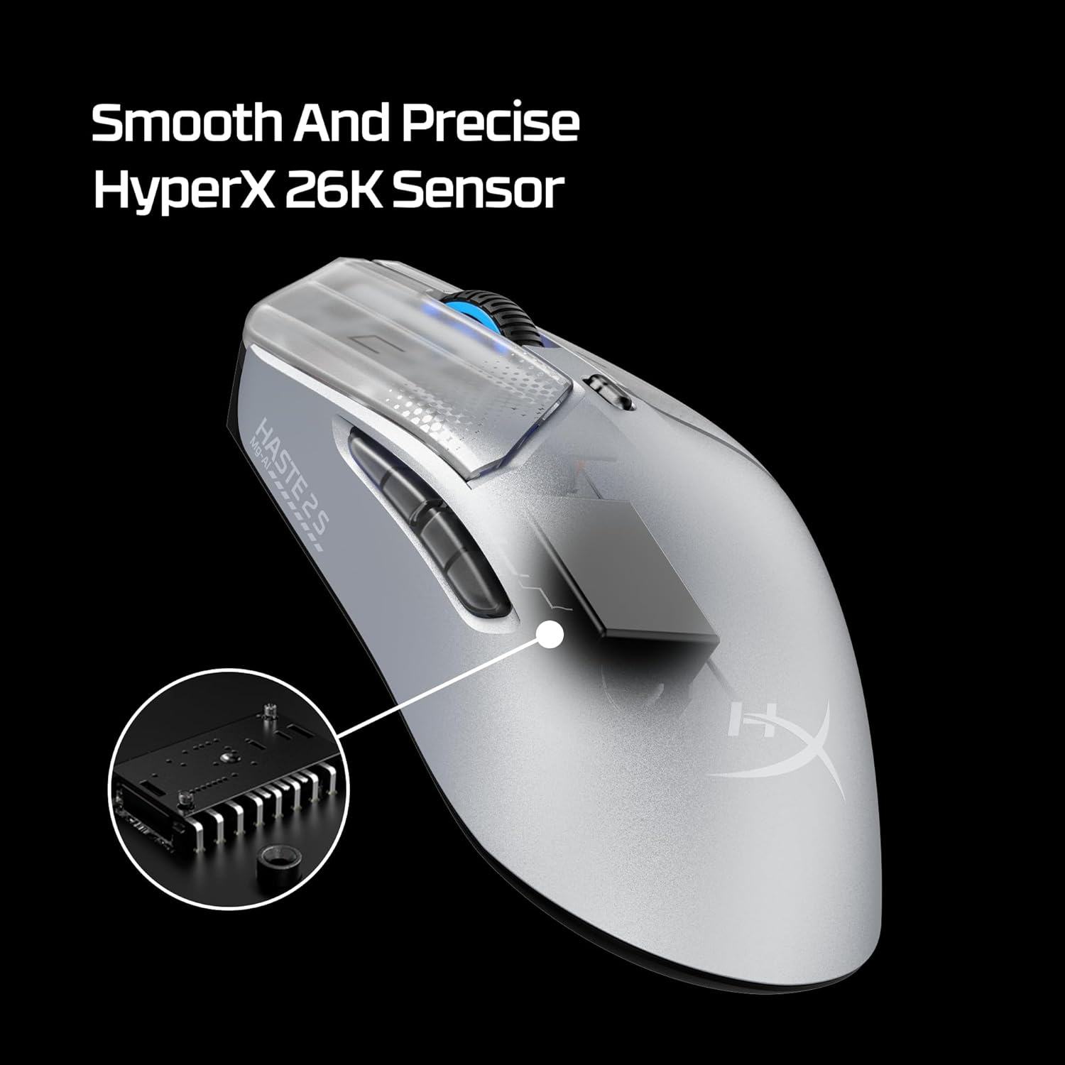 HyperX Pulsefire Haste 2 S Lightweight Wireless Optical Gaming Mouse with RGB Lighting - Navy