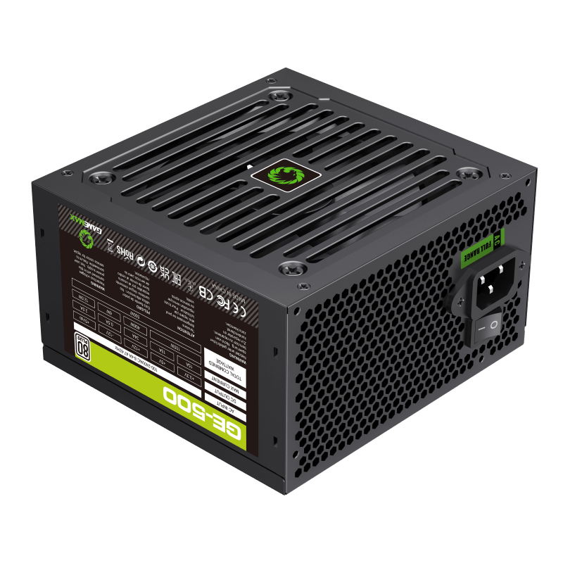 GameMax GE-500 Non Modular 500 Watts Power Supply 80+ Bronze - Black
