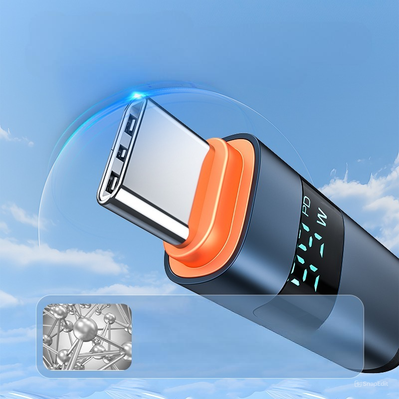 VFAN X25 DIGTAL DISPLAY FAST CHARGE 30W USB-C TO LIGHTNING / USB-C TO C