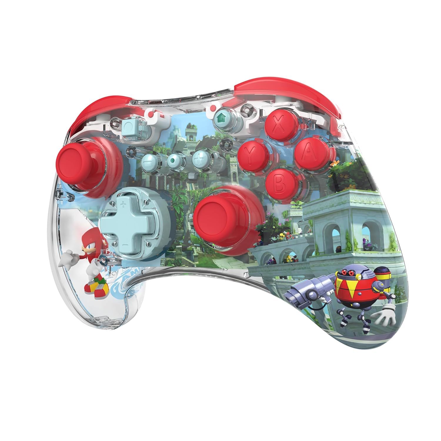 PDP REALMz Wireless Nintendo Switch Controller Forest Biome USB-C Connection - Clear Design