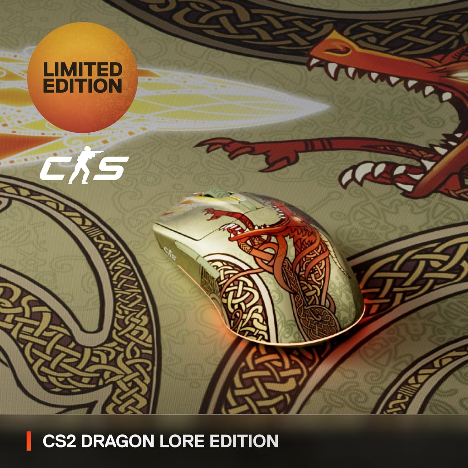 SteelSeries CS2 Dragon Lore Wireless Gaming Mouse