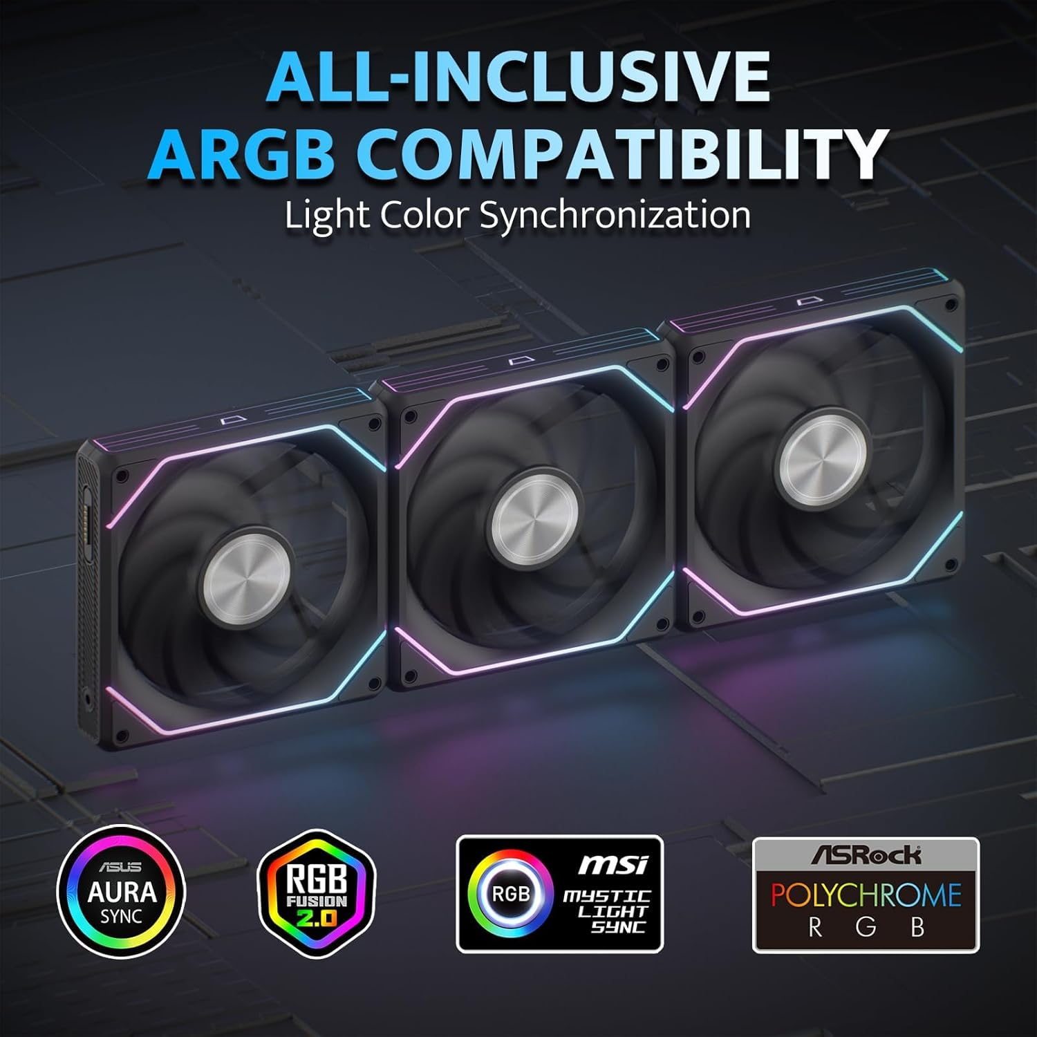 Darkflash Gauss G16 3in1 120mm Magnatic ARGB Case FAN - Black