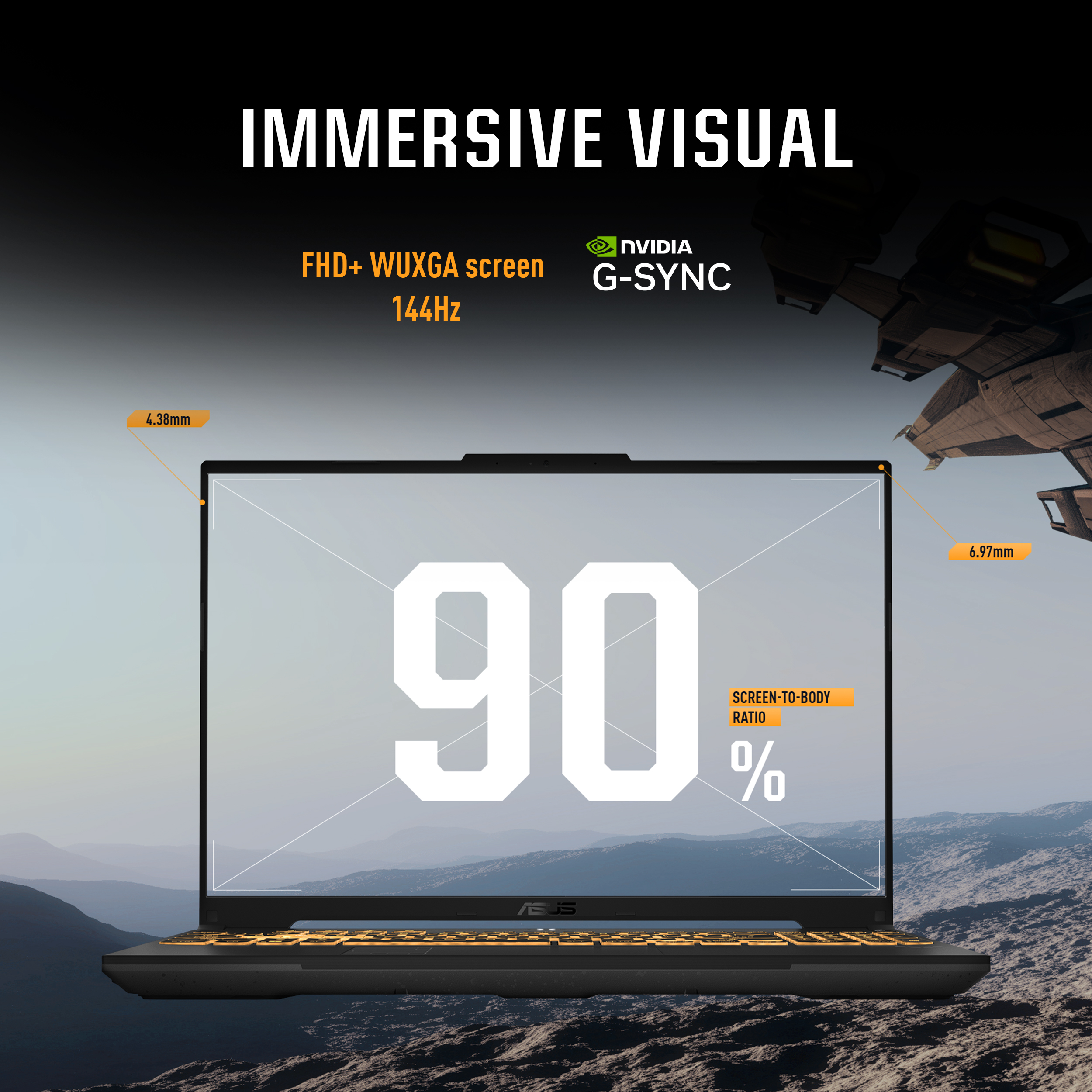 ASUS TUF Gaming F16 FX607VJ Intel® Core™ 5 FHD+ 144Hz NVIDIA GeForce RTX 3050 Laptop GPU 6GB GDDR6 16GB DDR4