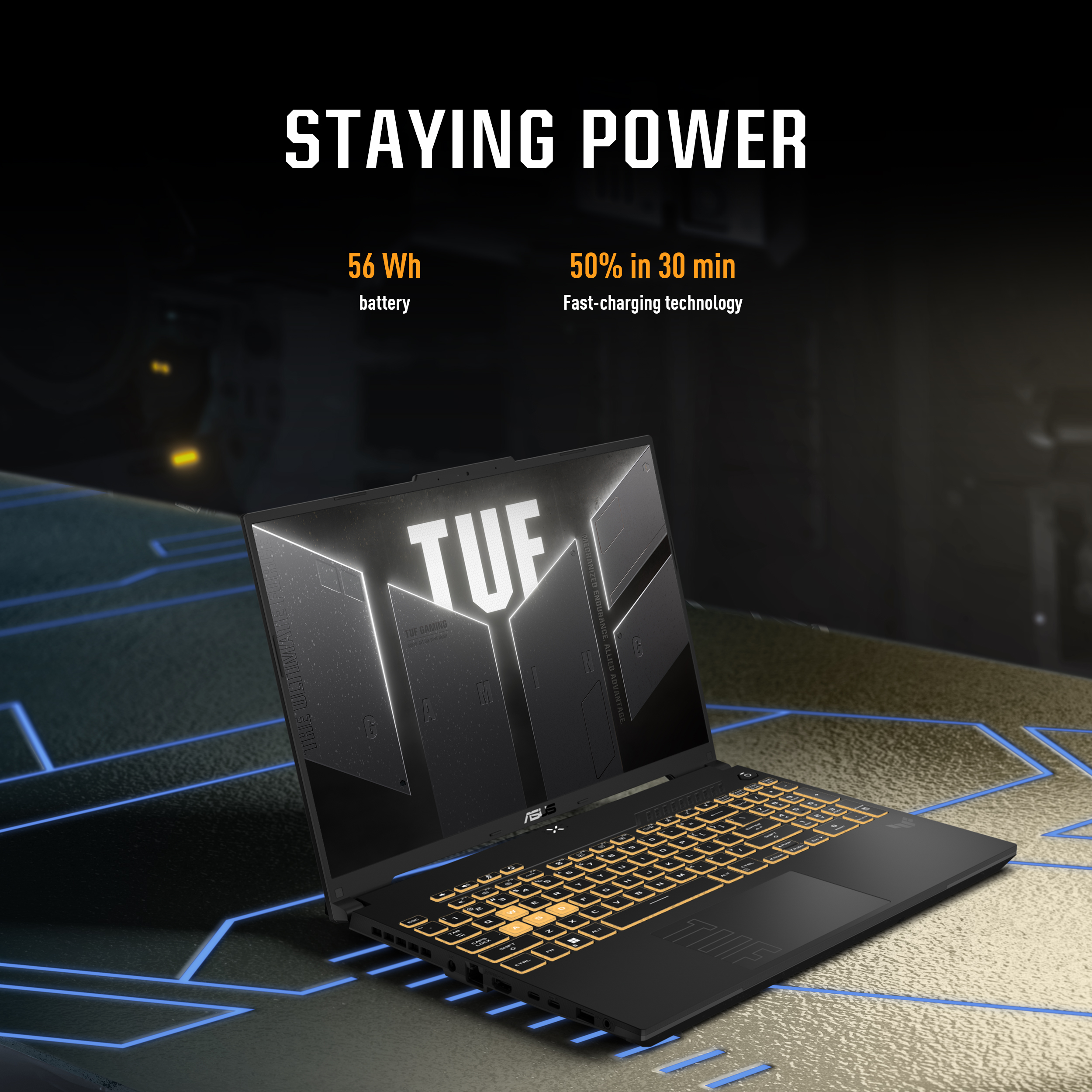 ASUS TUF Gaming F16 FX607VJ Intel® Core™ 5 FHD+ 144Hz NVIDIA GeForce RTX 3050 Laptop GPU 6GB GDDR6 16GB DDR4