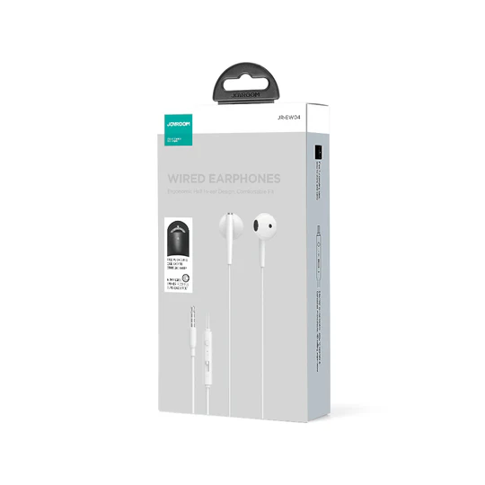 Joyroom JR-EW04 Wired Series In-Ear Wired Earbuds - White