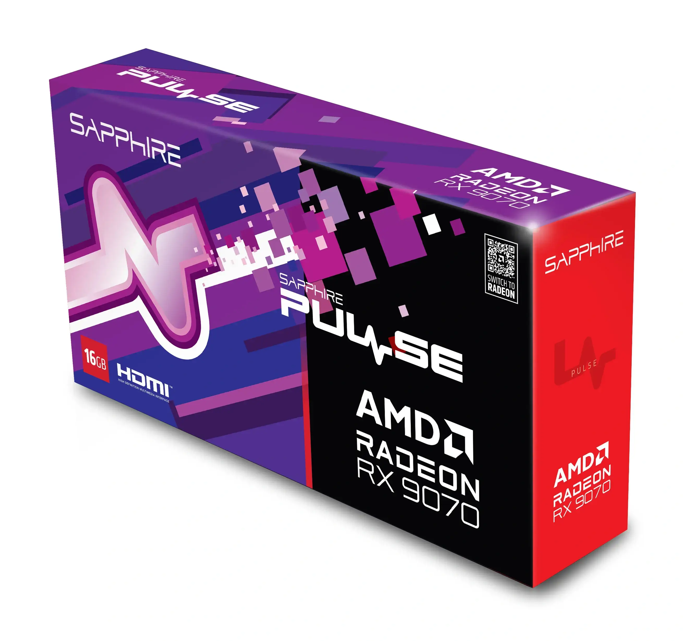 SAPPHIRE PULSE AMD Radeon RX 9070 Gaming 16GB GDDR6 Graphics Card - AMD RDNA 4 Architecture
