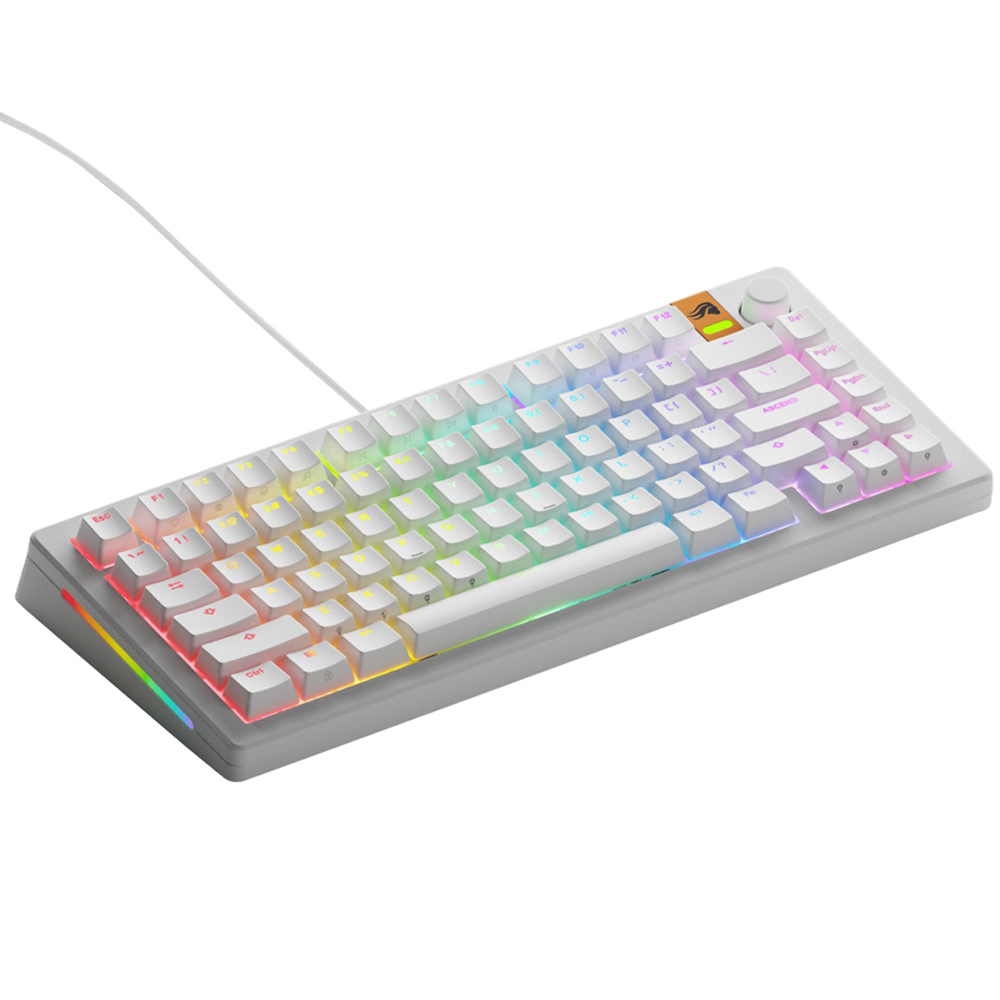 Glorious GMMK 3 HE 75% Prebuilt Wired Keyboard White Arabic